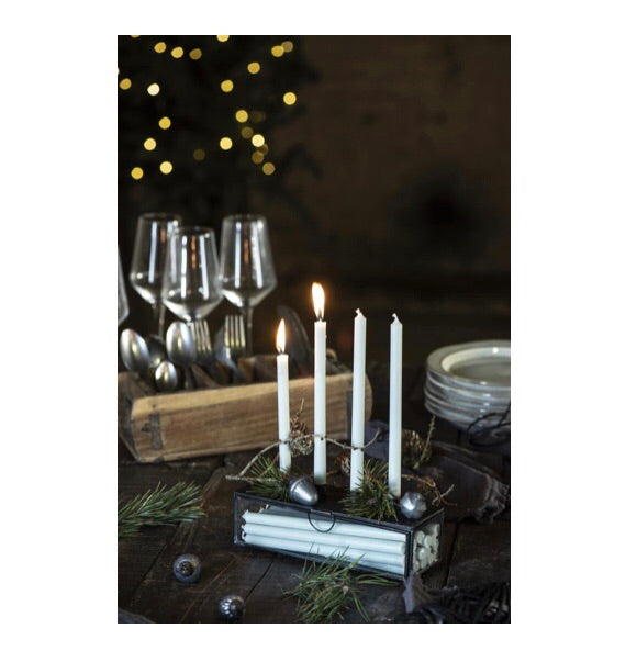 IB Laursen Silver Candleholder for Stick Candles - Bloomling International